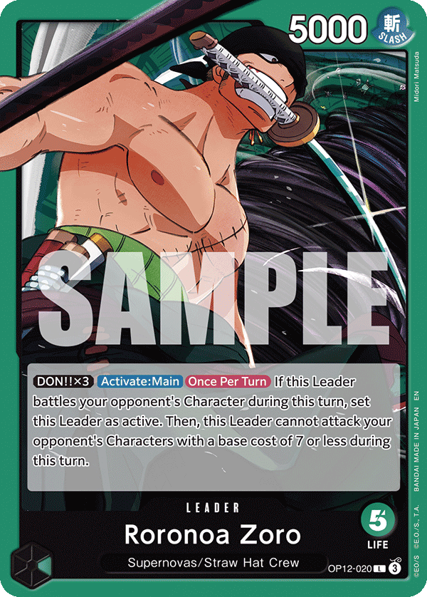 Roronoa Zoro leader card