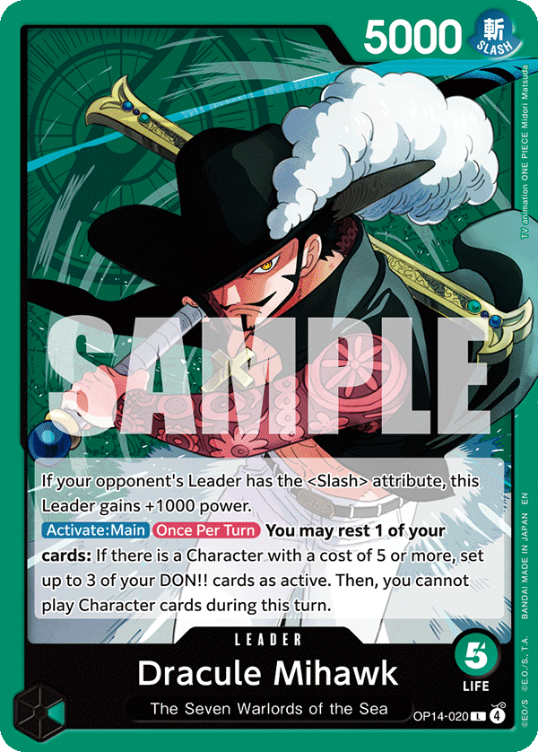 Green Mihawk leader card